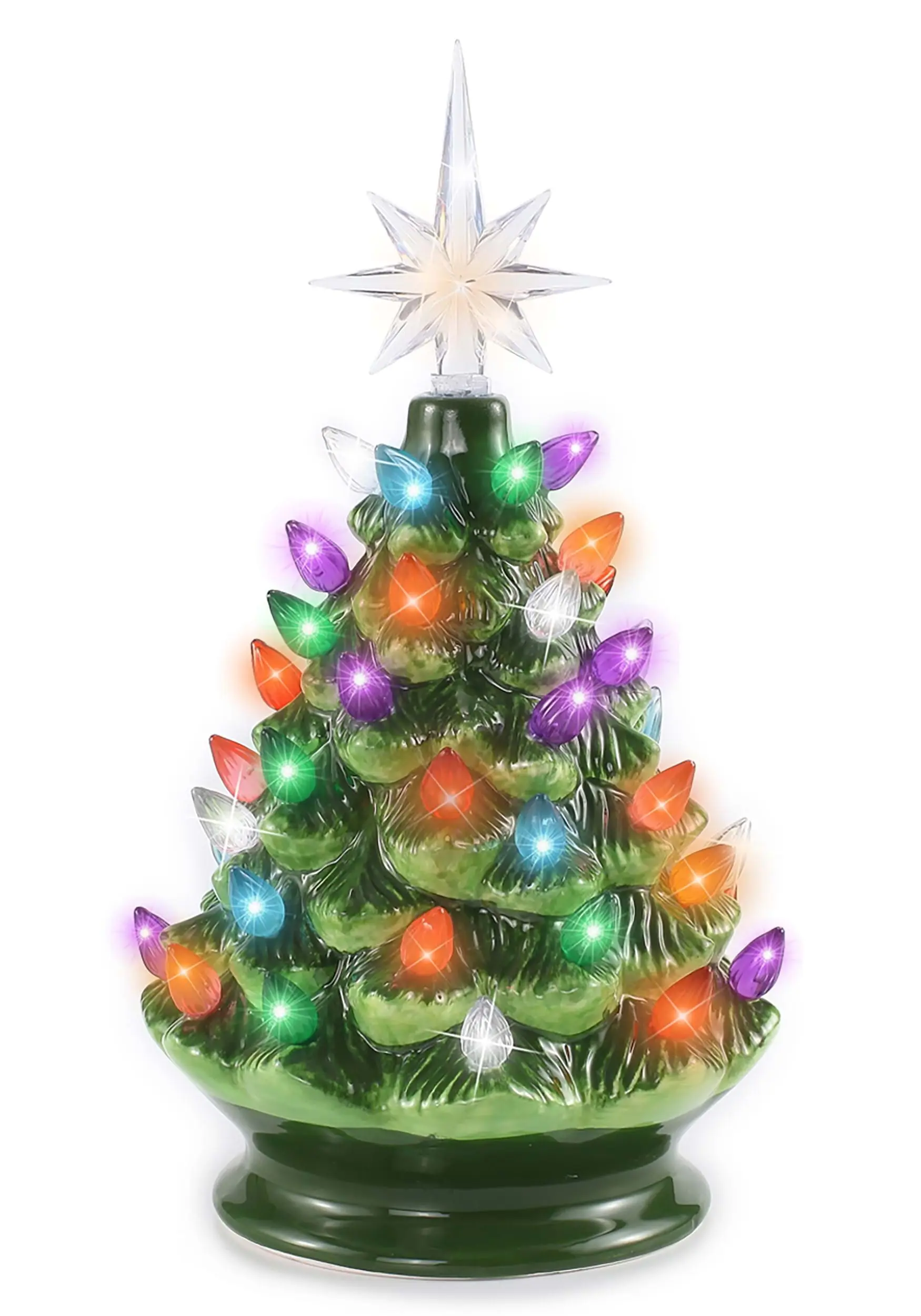 10" Tabletop Ceramic Christmas Tree 2 10" Tabletop Ceramic Christmas Tree - Image 2