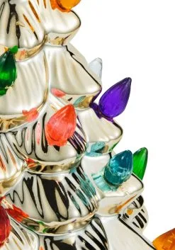 12" Gold Ceramic Christmas Tree Decoration -Halloween Costumes Shop 12 gold ceramic christmas tree alt 3