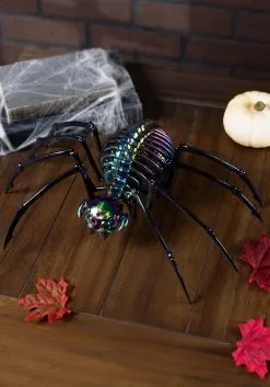 13 Inch Oil Slick Skeleton Spider