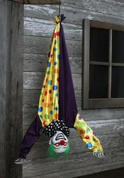 2.8 Ft Animated Hanging Evil Clown Prop -Halloween Costumes Shop 2 8 foot animated hanging evil clown alt 2