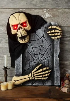 21 Inch Animated Skeleton Tombstone Prop