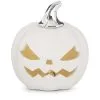 3.75-Inch White Ceramic LED Jack O Lantern