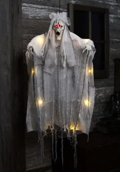 3ft Hanging Light-Up Ghost Decoration -Halloween Costumes Shop 3ft hanging light up ghost alt 4