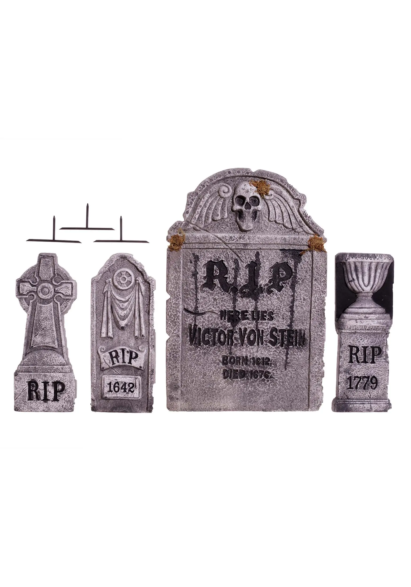 4 In 1 Tombstone Halloween Decoration Set 1 4 In 1 Tombstone Halloween Decoration Set