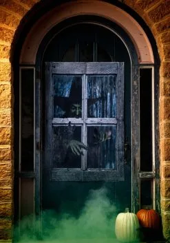 47-Inch Witch Outside The Window Printed Curtain Decoration