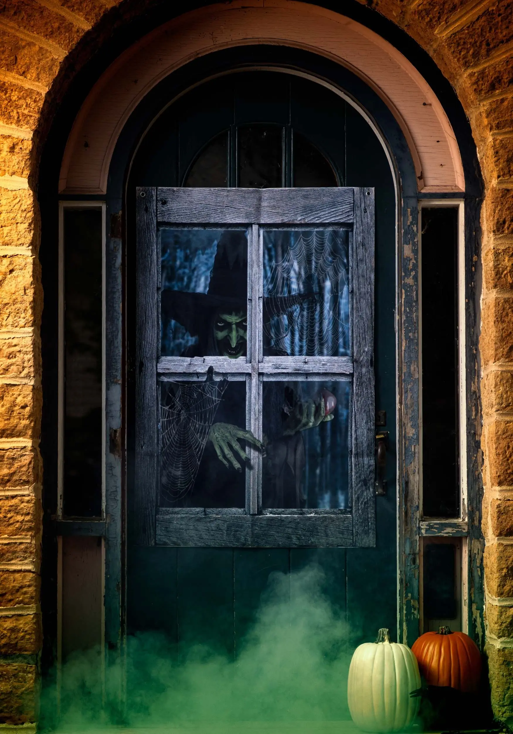 47-Inch Witch Outside The Window Printed Curtain Decoration 1 47-Inch Witch Outside The Window Printed Curtain Decoration