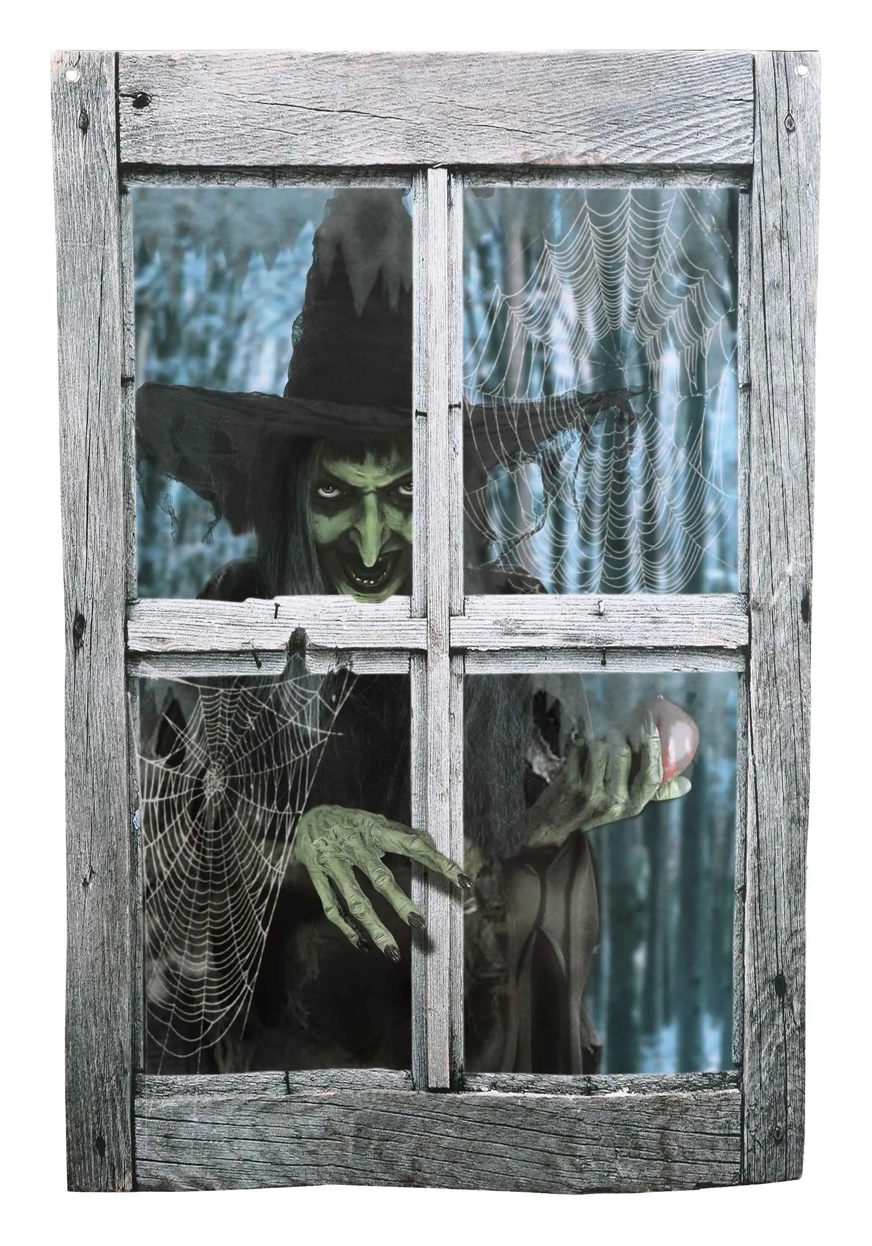 47-Inch Witch Outside The Window Printed Curtain Decoration 2 47-Inch Witch Outside The Window Printed Curtain Decoration - Image 2