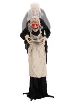 5 Foot Animatronic Greeter Old Lady Hag Decoration -Halloween Costumes Shop 5ft animated greeter old lady hag decoration alt 6