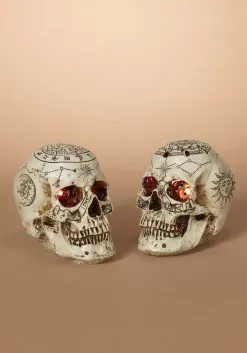 6 Inch Lighted Celestial Skulls Decoration