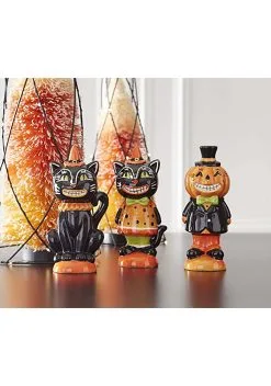 Set Of Three 6 Inch Vintage Inspired Halloween Figurines -Halloween Costumes Shop 6 inch set of 3 vintage inspired halloween figurines alt 2