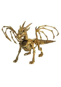 Gold 7" Skeleton Dragon