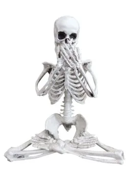 7 Inch Speak No Evil Yoga Skeleton