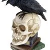 Poe's 8" Raven Skull Decoration
