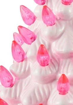 Pink Ceramic 10" Christmas Tree Decoration -Halloween Costumes Shop 9 inch pink ceramic christmas tree decoration alt 2