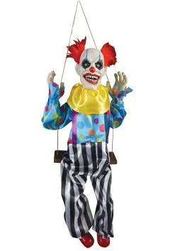 Hanging Animated Clown On A Swing