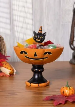 Resin Black Cat Treat Stand