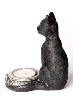 Black Cat Tea Light Holder -Halloween Costumes Shop black cat t light holder alt 2
