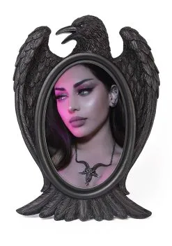 Gothic Black Raven Photo Frame -Halloween Costumes Shop black raven photo frame alt 2