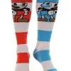 Knee High Cuphead & Mugman Striped Socks