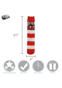 Knee High Cuphead & Mugman Striped Socks -Halloween Costumes Shop cuphead mugman striped knee high socks alt 2