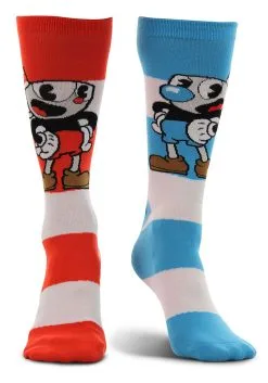 Cuphead Mugman Victory Crew Socks -Halloween Costumes Shop cuphead mugman victory crew socks alt 5
