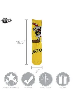 Cuphead | Victory! Crew Socks -Halloween Costumes Shop cuphead victory crew socks alt 3