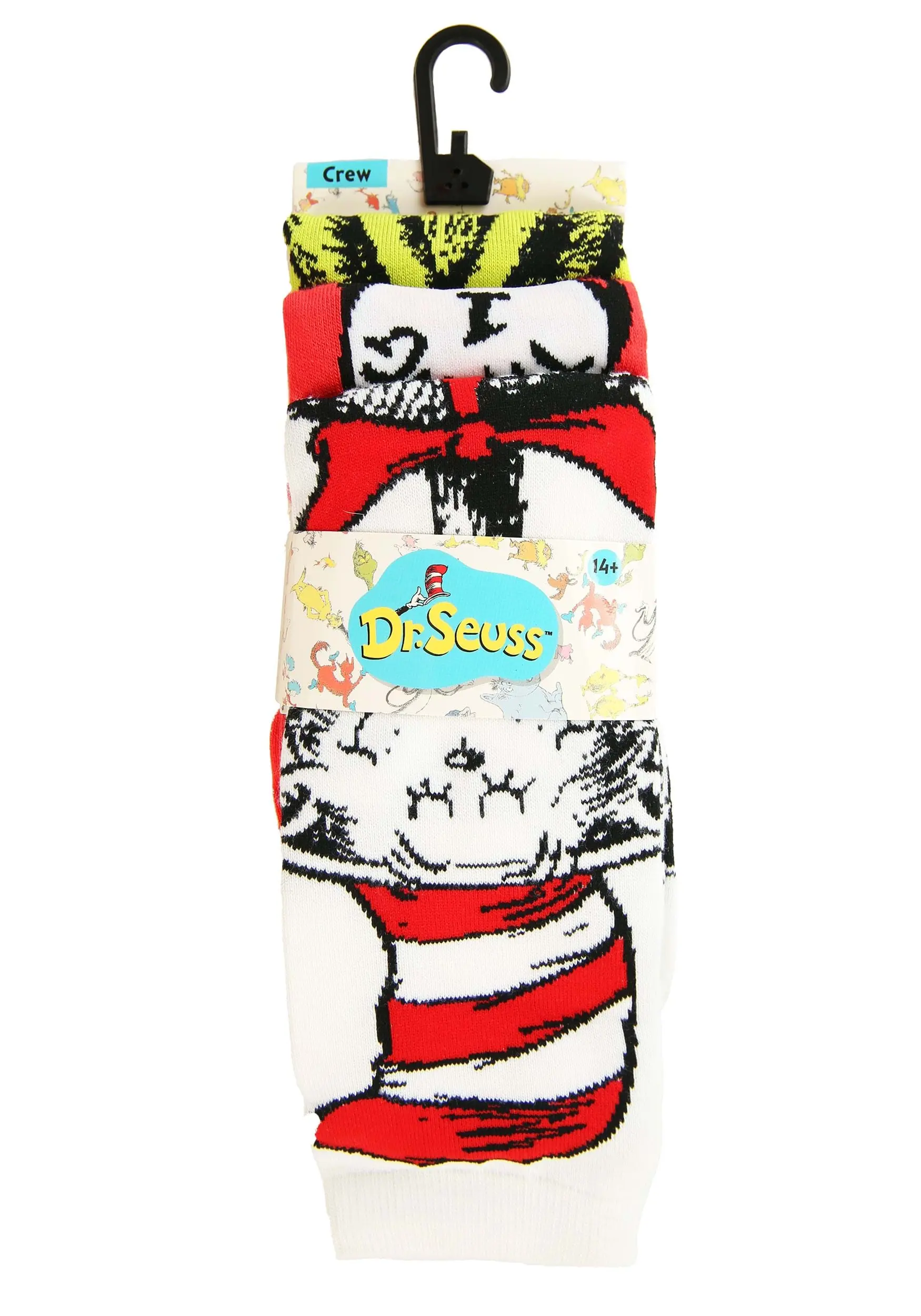 Dr. Seuss Characters Crew Sock Set Adult 3 Pairs 2 Dr. Seuss Characters Crew Sock Set Adult 3 Pairs - Image 2
