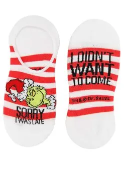 Dr. Seuss Grinch 6-Pack No-Show Socks -Halloween Costumes Shop dr seuss grinch no show socks 6 pack alt 7