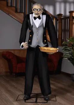 Animated Evil Greeter Butler Decoration