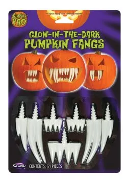Glow In The Dark Pumpkin Fangs