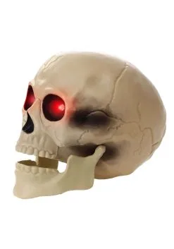 Light Up Glowing Red Eyes Skull Decoration -Halloween Costumes Shop glowing skull decoration alt 2