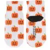 Halloween Pumpkins Kids White Ankle Socks