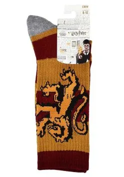 Harry Potter Rugby Stripe Gryffindor Crew Socks -Halloween Costumes Shop harry potter gryffindor rugby strip crew socks alt 2