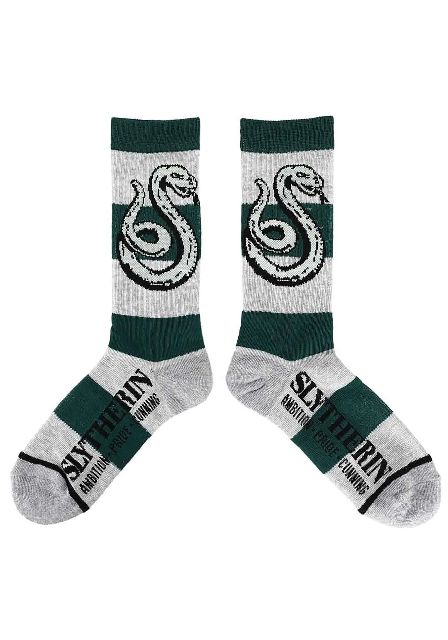 Harry Potter Slytherin Stripe Rugby Crew Socks 2 Harry Potter Slytherin Stripe Rugby Crew Socks - Image 2