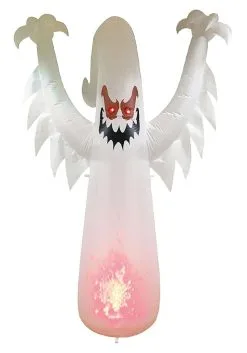 Inflatable 8ft Ghost On Fire Decoration