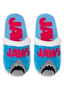 Adult Jaws Fuzzy Slide Slippers -Halloween Costumes Shop jaws fuzzy slide slippers alt 2