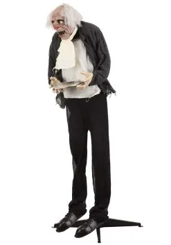 Life Size Animated Old Man Greeter Halloween Decoration -Halloween Costumes Shop life size animated old man greeter decoration alt 4