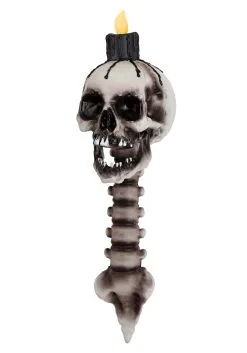 Light Up Skull Torch Decoration -Halloween Costumes Shop light up skull torch alt 2