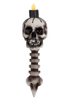 Light Up Skull Torch Decoration -Halloween Costumes Shop light up skull torch alt 3