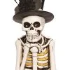Light Up Skeleton Figure With Top Hat Decoration