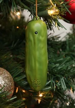 Lucky Yodeling Pickle Holiday Ornament