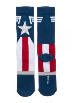 Marvel Captain America- Suit Up Crew Socks -Halloween Costumes Shop marvel captain america suit up crew socks alt 2