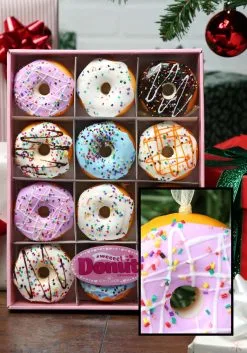 Miniature Donut 12 Pc Ornament Set