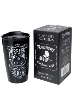 Purrfect Brew Double Walled Travel Mug