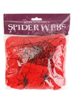 Red Spider Web Halloween Decoration