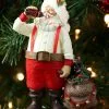 Santa Drinking Coca-Cola Molded Ornament