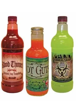 8 Scary Bottle Labels Set -Halloween Costumes Shop set of 8 scary bottle labels alt 3