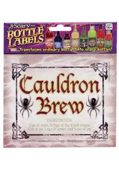 8 Scary Bottle Labels Set -Halloween Costumes Shop set of 8 scary bottle labels alt 4