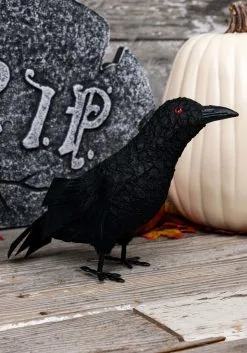 Standing Black Crow Halloween Prop