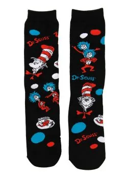 The Cat In The Hat Pattern Socks Adult's 6 The Cat In The Hat Pattern Socks Adult's -Halloween Costumes Shop the cat in the hat pattern socks adult alt 2